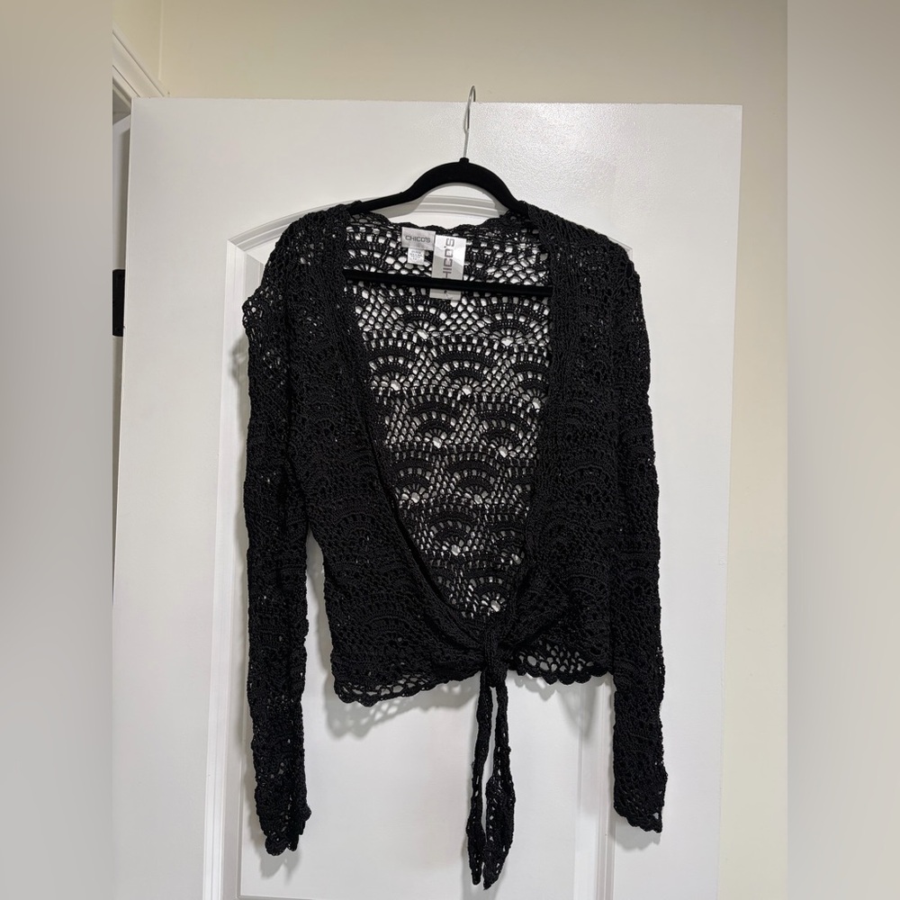 NWT vintage crochet Chico’s Cardigan